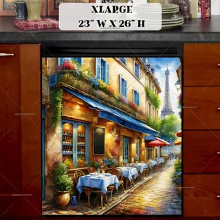 Preview of Old Parisian Street magnet in Extra Large size.