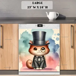 Preview of Elegant Cat Gentleman magnet in Large size.