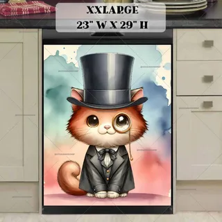 Preview of Elegant Cat Gentleman magnet in XX Large size.