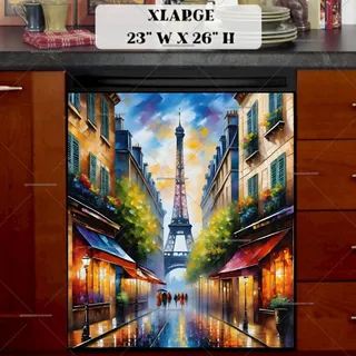 Preview of Rainy Day in Paris with the Eiffel Tower magnet in Extra Large size.