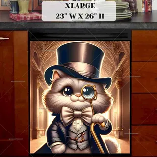 Preview of Elegant Cat Gentleman in the Palace magnet in Extra Large size.