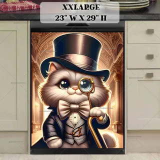 Preview of Elegant Cat Gentleman in the Palace magnet in XX Large size.