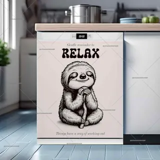 Preview of Cute Meditating Zen Sloth magnet.