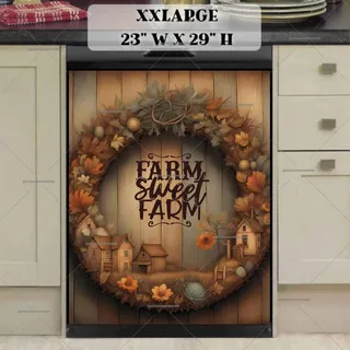 Preview of Farm Sweet Farm Wreath magnet in XX Large size.