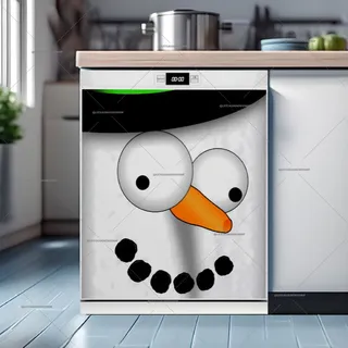 Preview of Silly Snowman Face magnet.