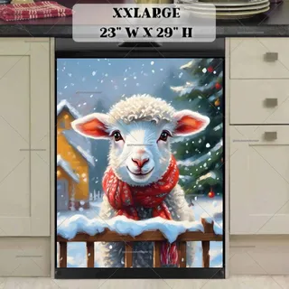 Preview of Cute Winter Sheep magnet in XX Large size.