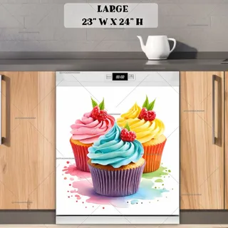 Preview of Sweet Colorful Cupcakes magnet in Large size.