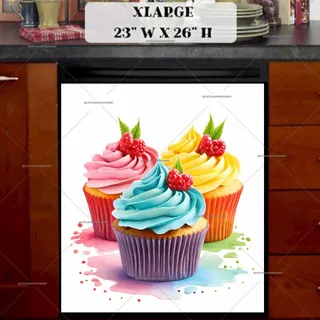 Preview of Sweet Colorful Cupcakes magnet in Extra Large size.