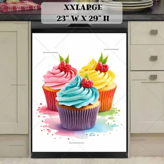 Preview of Sweet Colorful Cupcakes magnet in XX Large size.