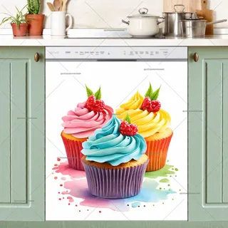 Preview of Sweet Colorful Cupcakes magnet.