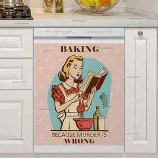 Preview of Funny Retro Cooking Woman magnet.