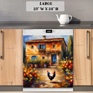 Preview of Tuscan Farmhouse Chicken magnet in Large size.