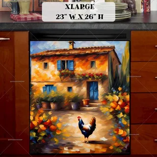 Preview of Tuscan Farmhouse Chicken magnet in Extra Large size.