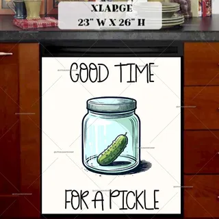 Preview of Good Time for a Pickle magnet in Extra Large size.