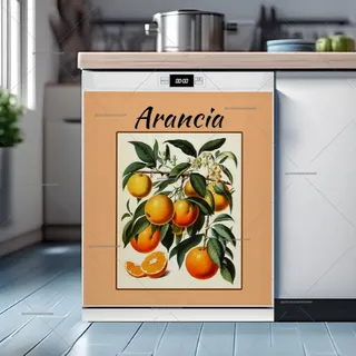 Preview of Orange Art Poster magnet.