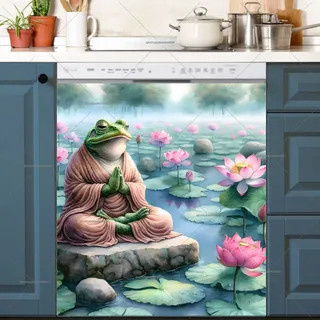 Preview of Cute Frog Buddha magnet.