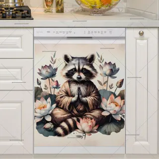 Preview of Cute Raccoon Buddha magnet.