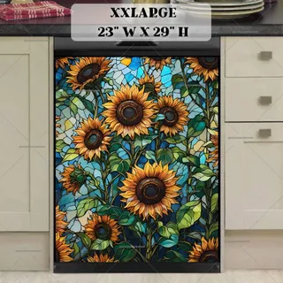 Preview of Stained Glass Sunflower Field magnet in XX Large size.