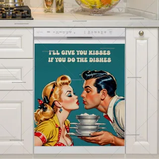 Preview of Retro Couple in the Kitchen magnet.