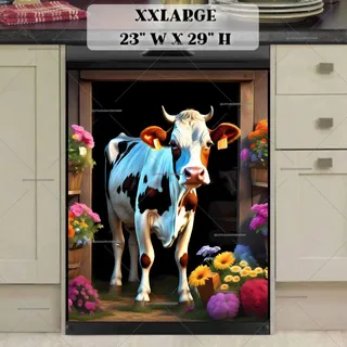 Preview of Farmhouse Calf at the Door magnet in XX Large size.