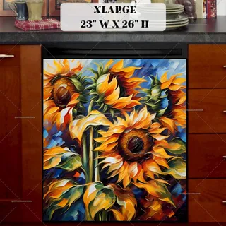 Preview of Sunflowers in the Vase magnet in Extra Large size.