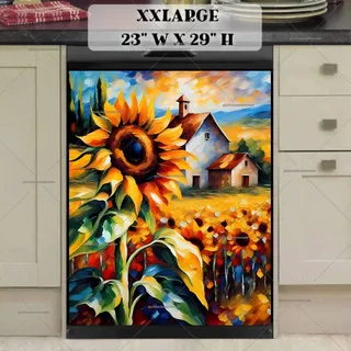 Preview of Blooming Sunflowers at the Farmhouse magnet in XX Large size.