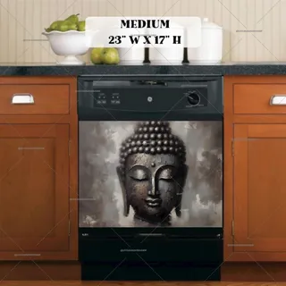 Preview of Rustic Buddha Portrait magnet in Medium size.