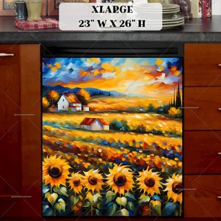 Preview of Sunflower Field in the Sunset magnet in Extra Large size.