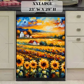 Preview of Sunflower Field in the Sunset magnet in XX Large size.