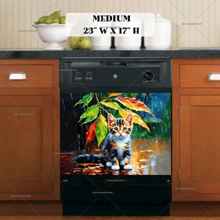 Preview of Kitten in the Rain magnet in Medium size.
