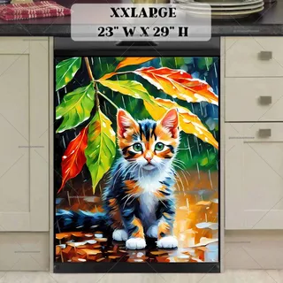 Preview of Kitten in the Rain magnet in XX Large size.