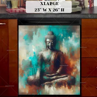 Preview of Beautiful Abstract Buddha magnet in Extra Large size.