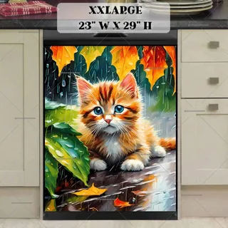 Preview of Kitten in the Summer Rain magnet in XX Large size.