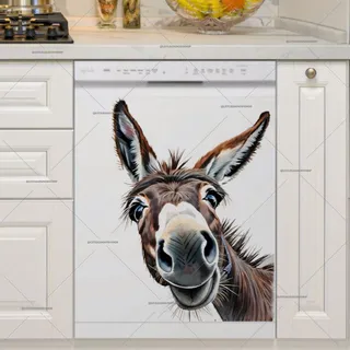 Preview of Funny Peeking Donkey magnet.