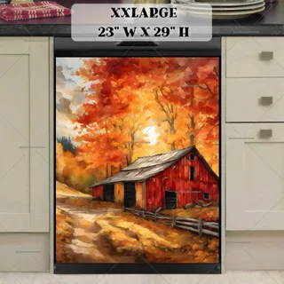 Preview of Country Autumn Barn magnet in XX Large size.