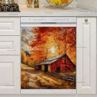 Preview of Country Autumn Barn magnet.