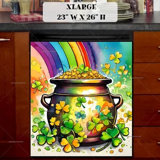 Preview of St. Patty Pot of Gold magnet in Extra Large size.