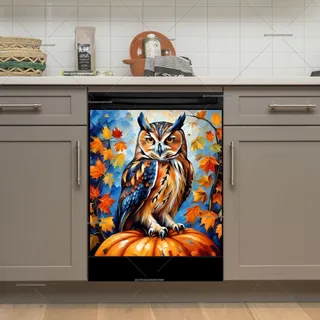 Preview of Gorgeous Autumn Owl magnet.