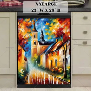 Preview of Beautiful Autumn Church magnet in XX Large size.