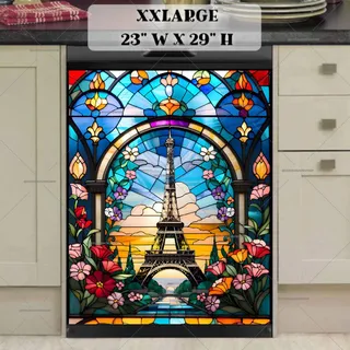 Preview of Stained Glass Eiffel Tower magnet in XX Large size.