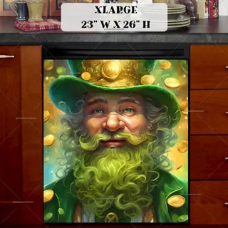 Preview of St. Patrick Gnome with Gold magnet in Extra Large size.