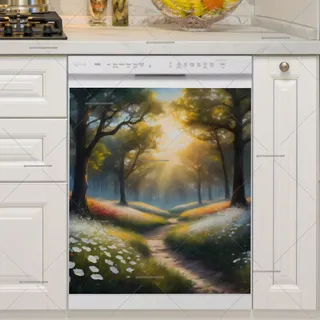 Preview of Springtime Path in the Woods magnet.