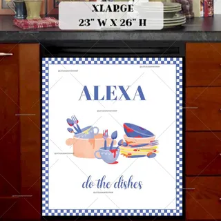 Preview of Alexa Do The Dishes magnet in Extra Large size.