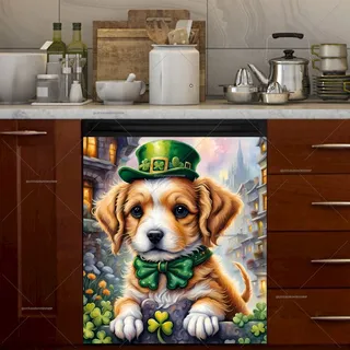 Preview of St. Patrick’s Day Elegant Puppy magnet.