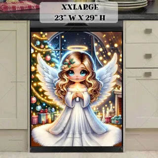 Preview of Blue Eyed Christmas Angel magnet in XX Large size.