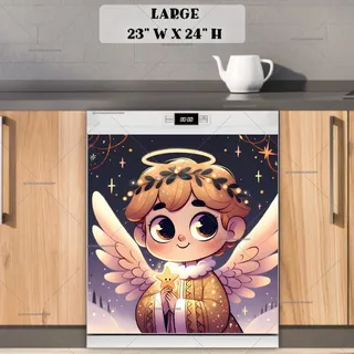 Preview of Christmas Angel Boy magnet in Large size.