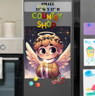 Preview of Christmas Angel Boy magnet in Small size.