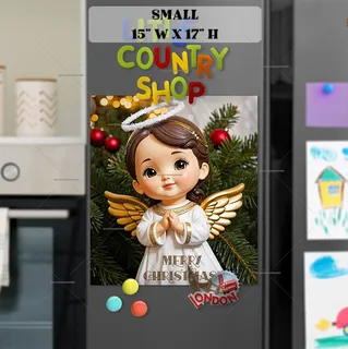 Preview of Christmas Angel Figurine magnet in Small size.