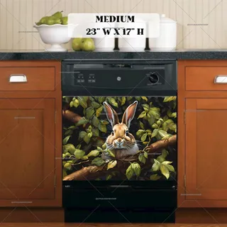 Preview of Beautiful Rabbit in the Bush magnet in Medium size.