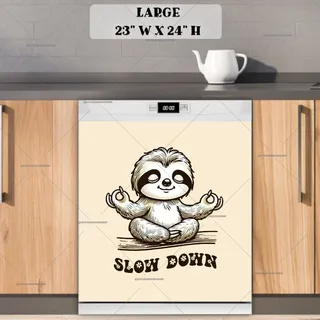 Preview of Meditating Zen Sloth magnet in Large size.